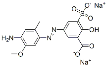 5-[(4-아미노-5-메톡시-o-톨릴)아조]-3-설포살리실산,나트륨염 구조식 이미지