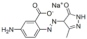 sodium 5-amino-2-[(4,5-dihydro-3-methyl-5-oxo-1H-pyrazol-4-yl)azo]benzoate Structure