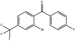 2-브로모-4'-플루오로-4-(트리플루오로메틸)벤조페논 구조식 이미지