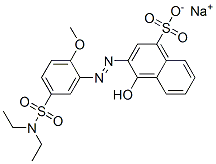 sodium 3-[[5-[(diethylamino)sulphonyl]-2-methoxyphenyl]azo]-4-hydroxynaphthalene-1-sulphonate  구조식 이미지