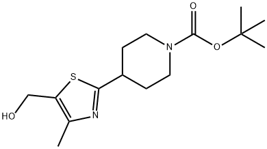 TERT-BUTYL 4-[5-(HYDROXYMETHYL)-4-METHYL-1,3-THIAZOL-2-YL]TETRAHYDRO-1(2H)-PYRIDINECARBOXYLATE Structure