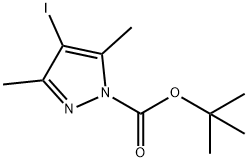 TERT-BUTYL 4-IODO-3,5-DIMETHYL-1H-PYRAZOLE-1-CARBOXYLATE 구조식 이미지