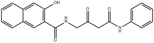 N-[2,4-디옥소-4-(페닐아미노)부틸]-3-히드록시나프탈렌-2-카르복사미드 구조식 이미지
