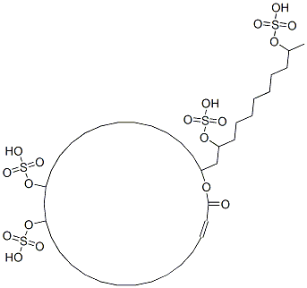 (3E)-30-(2,10-disulfooxyundecyl)-2-oxo-16,18-disulfooxy-1-oxacyclotria cont-3-ene Structure