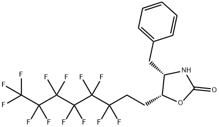 (4S,5R)-(-)-4-Benzyl-5-(3,3,4,4,5,5,6,6,7,7,8,8,8-tridecafluorooctyl)-2-oxazolidinone,99% Structure