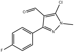 5-CHLORO-3-(4-FLUOROPHENYL)-1-METHYL-1H-PYRAZOLE-4-CARBOXALDEHYDE 구조식 이미지