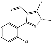 5-CHLORO-3-(2-CHLOROPHENYL)-1-METHYL-1H-PYRAZOLE-4-CARBOXALDEHYDE 구조식 이미지