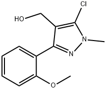 5-CHLORO-3-(2-METHOXYPHENYL)-1-METHYL-1H-PYRAZOLE-4-METHANOL 구조식 이미지