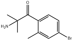 1-Propanone,  2-amino-1-(4-bromo-2-methylphenyl)-2-methyl- 구조식 이미지
