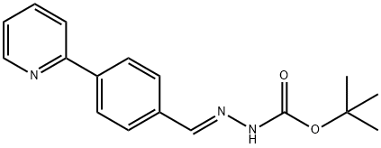 히드라진카르복실산,[[4-(2-PYRIDINYL)PHENYL]메틸렌]-,1,1-디메틸에틸에스테르 구조식 이미지