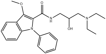 N-[3-(diethylamino)-2-hydroxypropyl]-3-methoxy-1-phenyl-1H-indole-2-carboxamide 구조식 이미지