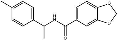 1,3-BENZODIOXOLE-5-CARBOXAMIDE, N-[1-(4-METHYLPHENYL)ETHYL]- Structure