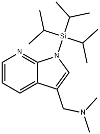 1H-Pyrrolo[2,3-b]pyridine-3-methanamine, N,N-dimethyl-1-[tris(1-methylethyl)silyl]- Structure