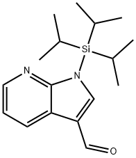 1H-Pyrrolo[2,3-b]pyridine-3-carboxaldehyde, 1-[tris(1-methylethyl)silyl]- 구조식 이미지