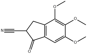 2,3-DIHYDRO-1-OXO-4,5,6-TRIMETHOXY-1H-INDENE-2-CARBONITRILE Structure