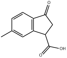 2,3-DIHYDRO-6-METHYL-3-OXO-1H-INDENE-1-CARBOXYLIC ACID Structure