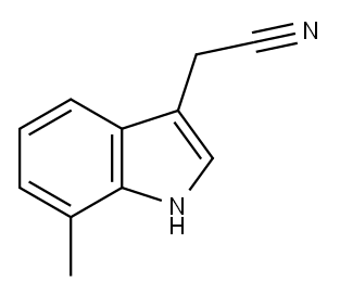 (7-methyl-1H-indol-3-yl)acetonitrile Structure