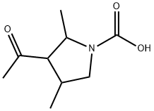 1-Pyrrolidinecarboxylic  acid,  3-acetyl-2,4-dimethyl- Structure