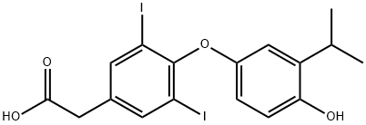 4-(4-히드록시-3-이소프로필페녹시)-3,5-디요오도페닐아세트산 구조식 이미지