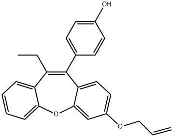 3-(Allyloxy)-10-ethyl-11-(4-hydroxyphenyl)dibenzo(b,f)oxepin Structure