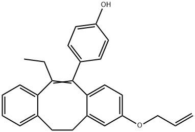 p-(2-알릴옥시-6-에틸-11,12-디히드로디벤조[a,e]시클로옥텐-5-일)페놀 구조식 이미지