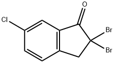 6-CHLORO-2,2-DIBROMO-2,3-DIHYDRO-1H-INDEN-1-ONE 구조식 이미지