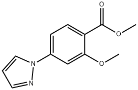 메틸2-METHOXY-4-(1H-PYRAZOL-1-YL)벤조에이트 구조식 이미지