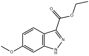 6-METHOXY-1H-INDAZOLE-3-CARBOXYLICACID에틸에스테르 구조식 이미지