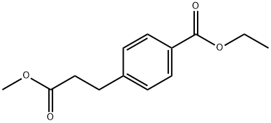 Benzenepropanoic acid, 4-(ethoxycarbonyl)-, methyl ester (9CI) Structure