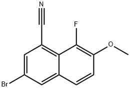 3-BROMO-8-FLUORO-7-METHOXY-1-NAPHTHONITRILE Structure