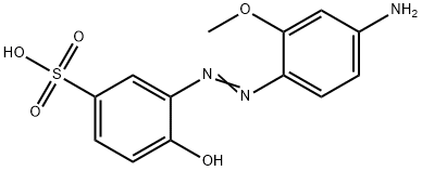 3-[(4-아미노-2-메톡시페닐)아조]-4-히드록시벤젠술폰산 구조식 이미지