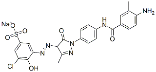 sodium 3-[[1-[4-(4-amino-3-methylbenzamido)phenyl]-4,5-dihydro-3-methyl-5-oxo-1H-pyrazol-4-yl]azo]-5-chloro-4-hydroxybenzenesulphonate Structure