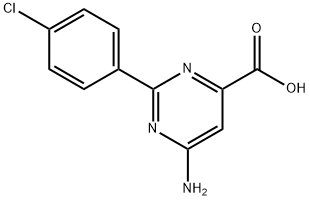 6-AMINO-2-(4-CHLORO-PHENYL)-PYRIMIDINE-4-CARBOXYLIC ACID Structure