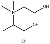 (2-hydroxyethyl)(1-hydroxy-1-methylethyl)dimethylammonium chloride Structure