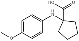 1-(4-METHOXY-PHENYLAMINO)-CYCLOPENTANECARBOXYLIC ACID 구조식 이미지