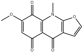 Furo[2,3-b]quinoline-4,5,8(9H)-trione,  7-methoxy-9-methyl- Structure