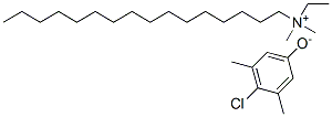 에틸헥사데실디메틸암모늄4-클로로-3,5-디메틸페놀레이트 구조식 이미지