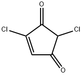 4-시클로펜텐-1,3-디온,2,4-디클로로- 구조식 이미지
