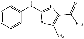 5-amino-2-(phenylamino)thiazole-4-carboxamide 구조식 이미지