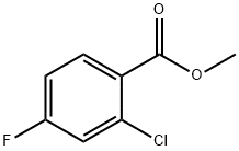 Methyl 2-chloro-4-fluorobenzoate 구조식 이미지