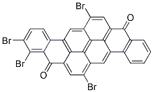 6,14,,-tetrabromopyranthrene-8,16-dione  Structure