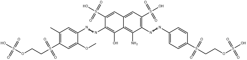 4-amino-5-hydroxy-6-[[2-methoxy-5-methyl-4-[[2-(sulphooxy)ethyl]sulphonyl]phenyl]azo]-3-[[4-[[2-(sulphooxy)ethyl]sulphonyl]phenyl]azo]naphthalene-2,7-disulphonic acid 구조식 이미지