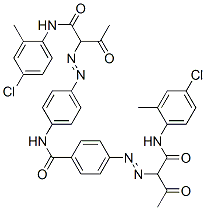 4-[[1-[[(4-chloro-o-tolyl)amino]carbonyl]-2-oxopropyl]azo]-N-[4-[[1-[[(4-chloro-o-tolyl)amino]carbonyl]-2-oxopropyl]azo]phenyl]benzamide  Structure