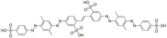 4,4'-bis[[2,5-dimethyl-4-[(4-sulphophenyl)azo]phenyl]azo]stilbene-2,2'-disulphonic acid Structure