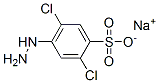 sodium 2,5-dichloro-4-hydrazinobenzenesulphonate 구조식 이미지