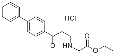 Glycine, N-(3-(1,1'-biphenyl)-4-yl-3-oxopropyl)-, ethyl ester, hydrochloride Structure