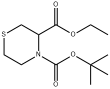 N-BOC-THIOMORPHOLINE-3-CARBOXYLIC ACID ETHYL ESTER
 구조식 이미지