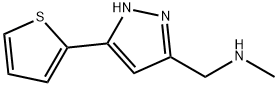 N-methyl-1-[3-(2-thienyl)-1H-pyrazol-5-yl]methanamine(SALTDATA: FREE) Structure