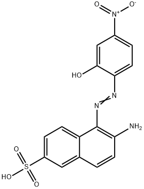 2-Naphthalenesulfonic acid, 6-amino-5-((2-hydroxy-4-nitrophenyl)azo)- Structure