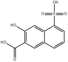 3-hydroxy-5-sulpho-2-naphthoic acid  Structure